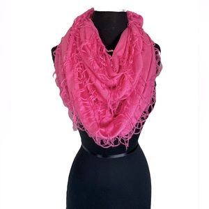 Wispy Frayed Infinity Scarf